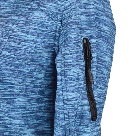 Free Country Faux Fur Lined Softshell Jacket, Blue Space Dye Print, Small - Picture 2 of 16